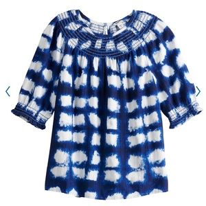 Sonoma elbow smocked neck top